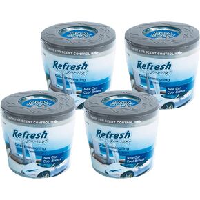 Refresh Your Car! 84101 New Car and Cool Breeze Scented Gel Can, 5 oz, 4 Pack in Kuwait