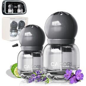 معطر هواء للسيارة عبوتين - على شكل مصباح كهربائي رائع - مشبك تهوية للسيارة - رائحة تدوم طويلاً - زيوت عطرية - إكسسوارات سيارة معطرة - محيط in Kuwait