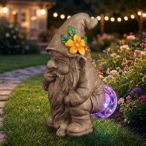 Lavezee Garden Bear Statues, Mother and Baby Bear Figurines with Solar Lantern for Outdoor Porch Yard Lawn, Unique Bear Gifts for Mom Grandma Women in Kuwait