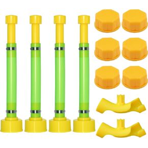 2 PCS 10.9'' Gas Can Spout Replacement with 4 PCS Yellow Gas Cap, Compatible with Midwest Scepter Gas Cans Fit for 1/2/5/10 Gallon Fuel Jugs that feature 1.75''-1.8'' Thread in Kuwait