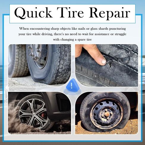 OFBAND 100PCS Tire Repair Rubber Nail Kit with 3 Sizes,Professional Vacuum Tire Plug Kit for Quick Repairs,Self-Service & Self Sealing Screw in Tires Plugs with Screwdriver & Box in Saudi Arabia