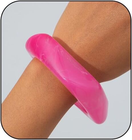 CSIYANJRY99 Chunky Acrylic Bangle Bracelets for Women Colorful Resin Tortoiseshell Cuff Bracelet Wide Geometric Irregular Vintage Punk Jewelry Lightweight Square Clear Bangles in Saudi Arabia