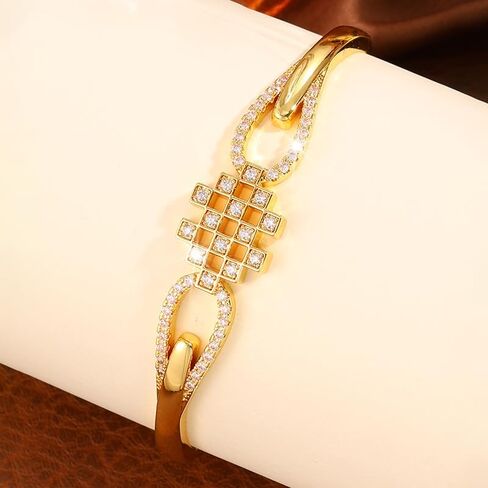 The bracelets for women Cuff Bracelet - Geometric checkerboard irregular bracelet in Saudi Arabia