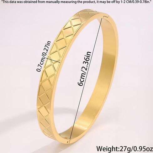 18K Gold Bangles Bracelets for Women Stainless Steel Friendship Love Bracelets Jewelry Birthday Gifts for Women in Saudi Arabia