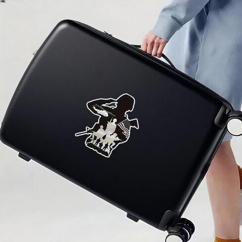 Military Silhouette Decal Sticker, Patriotic American Flag Design, Waterproof Vinyl for Cars, Laptops, Motorcycles, 2-Pack#d073 in Kuwait