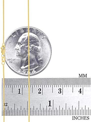 Nuragold 10k الذهب الأصفر الحقيقي الصلبة فرانكو الماس قطع 0.6mm Spiga القمح سلسلة قلادة (16 "-24") مجوهرات إيطالية لذيذة للنساء in Saudi Arabia