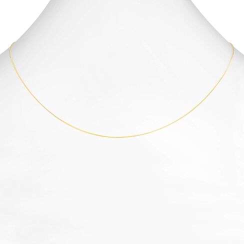 Nuragold 10k الذهب الأصفر الحقيقي الصلبة فرانكو الماس قطع 0.6mm Spiga القمح سلسلة قلادة (16 "-24") مجوهرات إيطالية لذيذة للنساء in Saudi Arabia