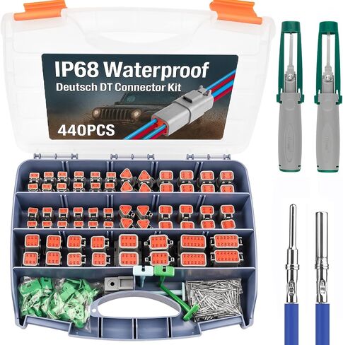JRready Deutsch DTM Connector kit, Deutsch Crimp Tool NEW-DT1 Crimper for Deutsch DT DTM DTP Connectors Kit, Equal to HDT 48 00 Deutsch Crimper 12-22AWG ST6342-DT1 in Saudi Arabia