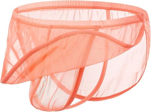 Mens Sheer Mesh Thong Low Rise Underwear G-String Bikini Bulge Enhancing Ball Pouch in Kuwait
