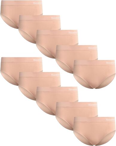Reebok Women's Hipster Briefs - 10 Pack Breathable Stretch Performance Hipster Panties - Seamless Underwear for Women (S-XL) in Saudi Arabia