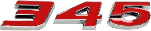 2pcs 345 Emblems Badge Decal Sticker Compatible with Nameplate New Universal Cars (Chrome Red) in Saudi Arabia