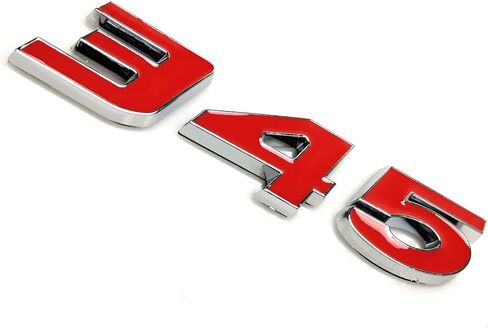 2pcs 345 Emblems Badge Decal Sticker Compatible with Nameplate New Universal Cars (Chrome Red) in Saudi Arabia