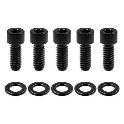 5 قطع من مسامير غطاء ديربي من سبائك التيتانيوم الأسود، مجموعة أدوات غطاء ديربي من أجل سوفتيل، دينا، تورينج رود جلايد، ستريت جلايد، إليكترا جلايد، رود كينج in Kuwait