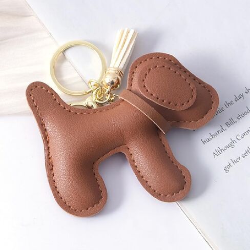 1PCS Leather Dog Keychain Pendant Cute Doggy Charm for Purse Handbags Bag Accessories Car Key Charms in Saudi Arabia