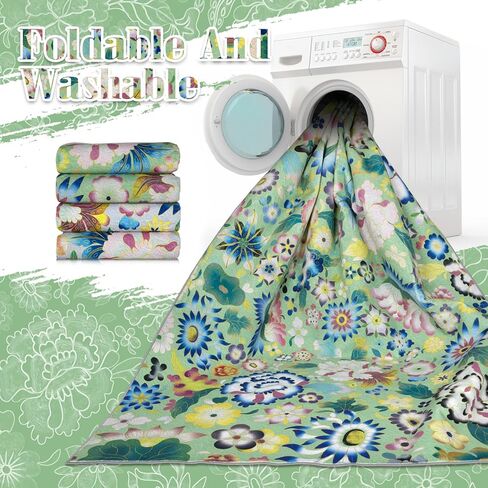 Washable Floral Area Rug,2x3ft Vintage Boho Rug Green,Ultra Light Rugs for Entrance,Non-Slip Low-Pile Indoor Mat Floor Carpet for Hallway Bedroom Kitchen Bathroom in Kuwait