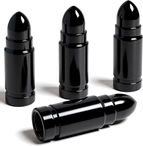 4PCS Bullet Style Tire Valve Stem Caps, Plastic Tip Tire Valve Caps, Aluminum Alloy Dustproof Waterproof Valve Caps Cover fits Cars, Trucks, Bikes, Motorcycles and Bicycles(Red) in Kuwait