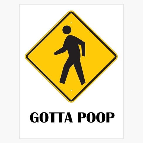 Magnet Gotta Poop Magnetic Vinyl Decal Reusable 5" in Saudi Arabia