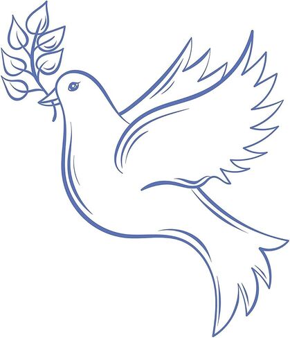 Magnet Periwinkle Blue Love Dove with Leaf Branch Magnetic Vinyl Magnet Bumper Sticker (4" Tall) in Saudi Arabia
