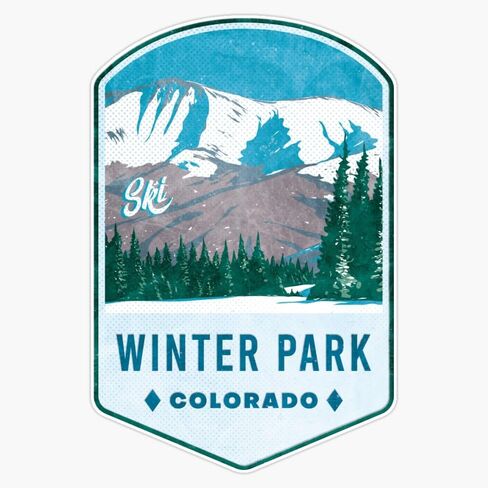 Winter Park Colorado Ski Badge Magnet Reusable Flexible Magnetic Sticker 5" in Saudi Arabia