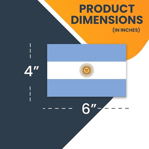 Magnet Me Up Argentina Argentinian Flag Magnet Decal, 4x6 Inches, Automotive Magnet for Car, Truck SUV, Sticks to Any Magnetic Surface, Cultural Item, Show Pride to Your Country, Crafted in USA in Saudi Arabia