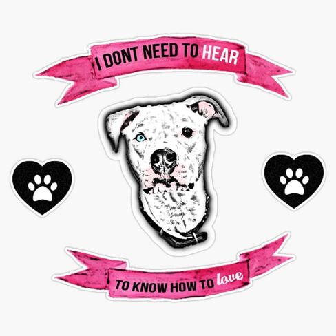 Deaf Dog Love Heavy Duty Car Magnet Vehicle Bumper Sign Removable 5" in Saudi Arabia