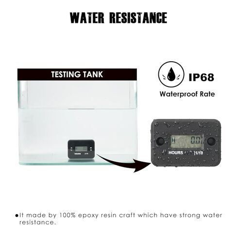 عداد ساعة رقمي / LCD رقمي يعمل بالطاقة الذاتية، بطارية مدمجة مقاومة للماء ABS تستخدم للمناشير، جزازات العشب، الدراجات النارية، المكربنات، ATVs، دراجات موتوكروس، المولدات، الجرارات in Kuwait