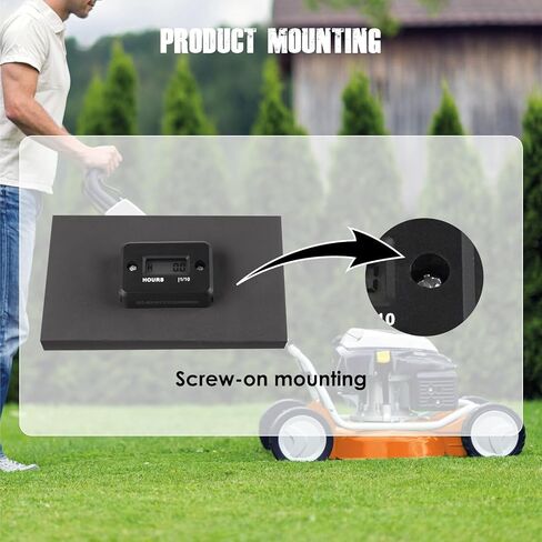 عداد ساعة رقمي / LCD رقمي يعمل بالطاقة الذاتية، بطارية مدمجة مقاومة للماء ABS تستخدم للمناشير، جزازات العشب، الدراجات النارية، المكربنات، ATVs، دراجات موتوكروس، المولدات، الجرارات in Kuwait