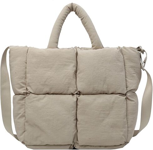 Puffer Tote Bag, Puffy Purse Crossbody Puffer Bags for Women Lightweight Down Cotton Padded Quilted Tote Bag in Kuwait