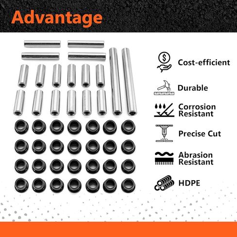 مجموعة البطانات الأمامية الخلفية للخدمة الشاقة على شكل حرف A HDPE ومجموعة جلبة ذراع التعليق للتحكم في الفولاذ متوافقة مع Kawasaki Teryx 4 750 800 2012-2025 in Kuwait