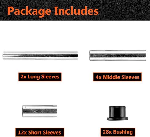 مجموعة البطانات الأمامية الخلفية للخدمة الشاقة على شكل حرف A HDPE ومجموعة جلبة ذراع التعليق للتحكم في الفولاذ متوافقة مع Kawasaki Teryx 4 750 800 2012-2025 in Kuwait