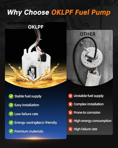 OKLPF Electric Fuel Pump Module Assembly for 2001 2002 2003 2004 Ford Mustang V6 3.8L 3.9L V8 4.6L,Replaces OE Number E2301M SP2301M in Kuwait