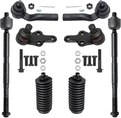 Detroit Axle - Front 8pc Suspension Kit for 13-18 Ford Focus, 14-18 Transit Connect, 4 Tie Rod Ends 2 Lower Ball Joints 2 Boots 2013 2014 2015 2016 2017 2018 Replacement in Saudi Arabia