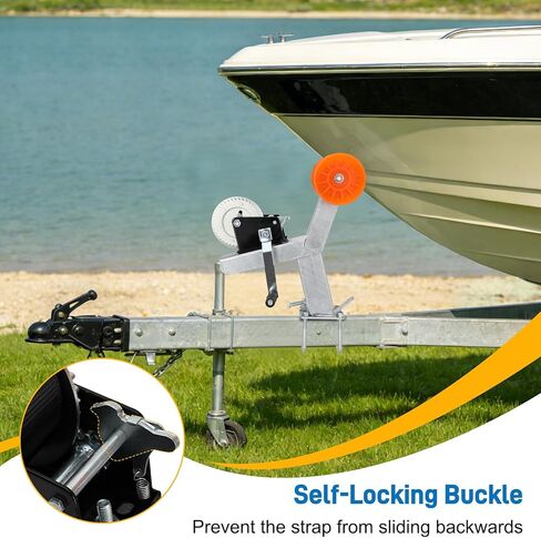 حامل ونش مقطورة القارب 1200 رطل مع الأسطوانة، عمود ونش لمقطورة أنابيب مربعة 2-2.7 بوصة، حامل ونش ارتفاع قابل للتعديل مع الفولاذ المجلفن، مسمار على شكل حرف U مناسب لقارب الصيد السريع in Kuwait