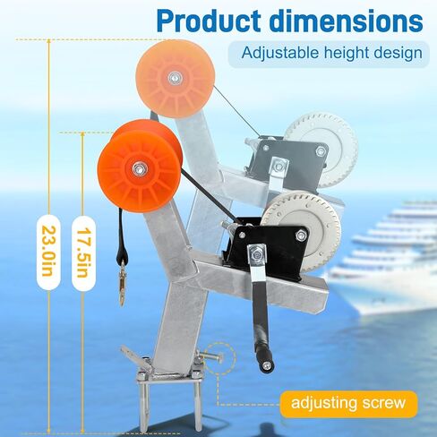 حامل ونش مقطورة القارب 1200 رطل مع الأسطوانة، عمود ونش لمقطورة أنابيب مربعة 2-2.7 بوصة، حامل ونش ارتفاع قابل للتعديل مع الفولاذ المجلفن، مسمار على شكل حرف U مناسب لقارب الصيد السريع in Kuwait