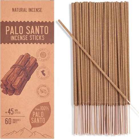 Palo Santo Incense Sticks - Total 60 Insence-Sticks - Natural Scent for Meditation & Space Cleansing in Kuwait