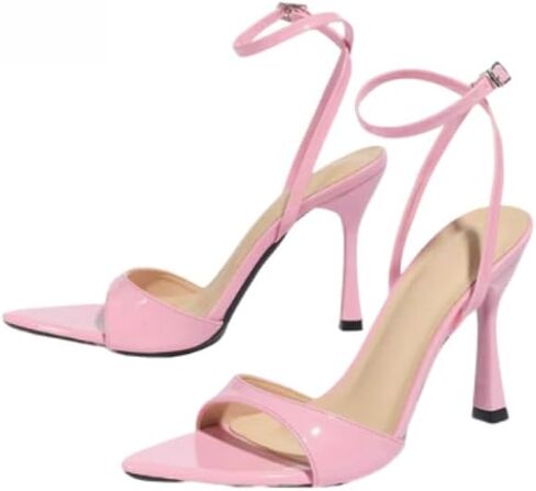 Womens Kitten Heels Sandals Pointed Open Toe Ankle Buckle Strap Summer Dress Shoes in Saudi Arabia
