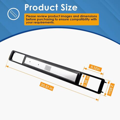 Dash AC Vent Plate Brushed Air Condition Cover, Compatible with 1973-1980 Chevrolet Gmc C10 Truck Blazer Sub in Kuwait