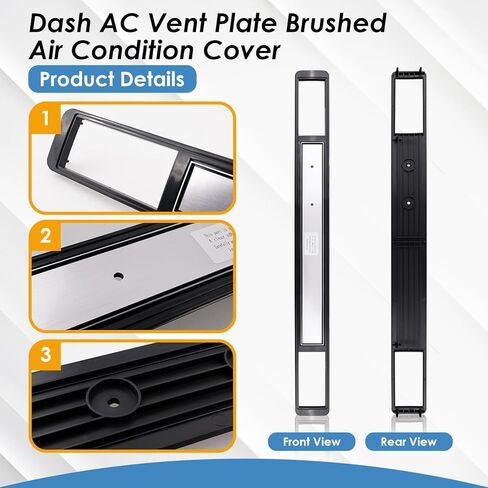 Dash AC Vent Plate Brushed Air Condition Cover, Compatible with 1973-1980 Chevrolet Gmc C10 Truck Blazer Sub in Kuwait