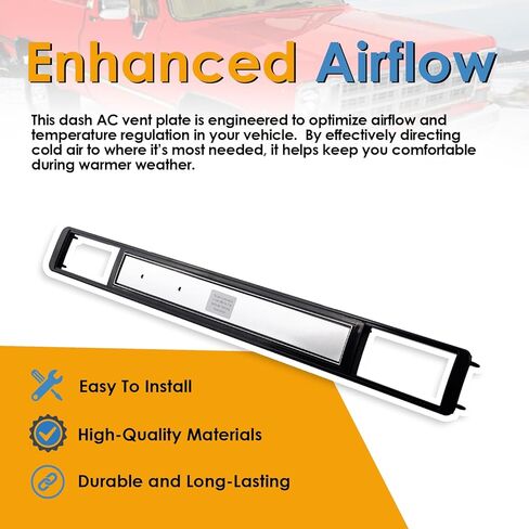 Dash AC Vent Plate Brushed Air Condition Cover, Compatible with 1973-1980 Chevrolet Gmc C10 Truck Blazer Sub in Kuwait