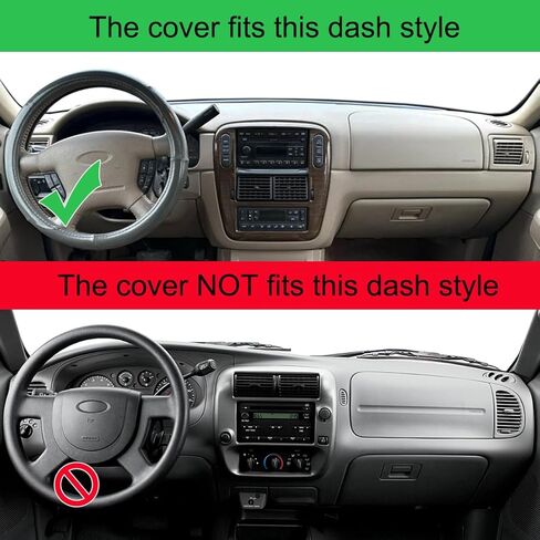 Dash Cover Mat Custom Fit for Ford Explorer/Mercury Mountaineer,Dashboard Pad Cap Carpet Protector K197 (Beige) in Saudi Arabia