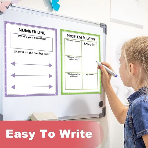 Magnetic Math Teaching Charts Reusable Dry Erase Math Graphic Organizer Handwriting Paper Back to School Elementary Classroom Must have Educational Magnet Chart Whiteboard Essential Supplies in Saudi Arabia