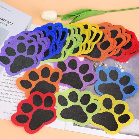 48 Pcs Carpet Spot Markers, Carpet Spots for Classroom Carpet Floor Paw Prints Dots Markers 6 Colors Floor Dot for Teacher Supplies Elementary Student Kindergarten Yoga Standing in Kuwait