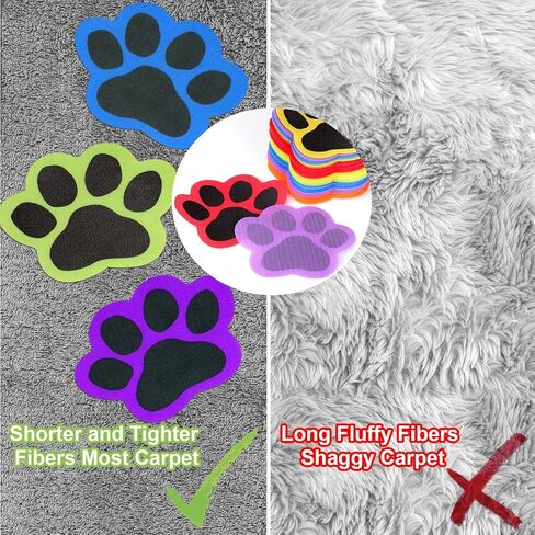 48 Pcs Carpet Spot Markers, Carpet Spots for Classroom Carpet Floor Paw Prints Dots Markers 6 Colors Floor Dot for Teacher Supplies Elementary Student Kindergarten Yoga Standing in Kuwait