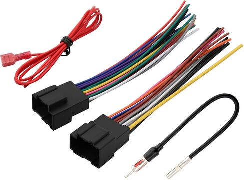 Radio Wiring Harness Connector Antenna Adapter Compatible with 2006-2013 GMC Sierra Buick Chevy Impala Stereo Wire Cable CD Receiver Kit 4 PCS for Car Audio System Installation in Kuwait