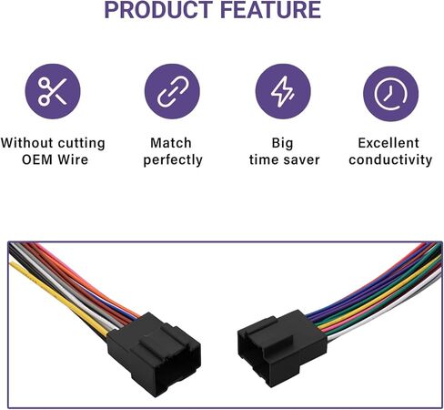 Radio Wiring Harness Connector Antenna Adapter Compatible with 2006-2013 GMC Sierra Buick Chevy Impala Stereo Wire Cable CD Receiver Kit 4 PCS for Car Audio System Installation in Kuwait