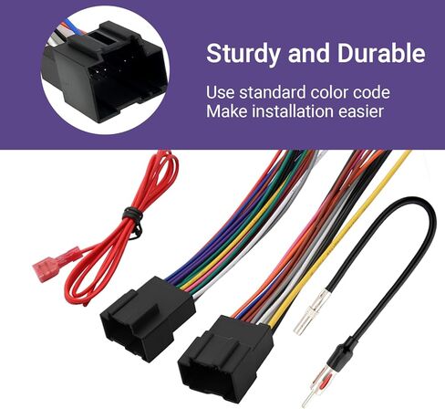 Radio Wiring Harness Connector Antenna Adapter Compatible with 2006-2013 GMC Sierra Buick Chevy Impala Stereo Wire Cable CD Receiver Kit 4 PCS for Car Audio System Installation in Kuwait