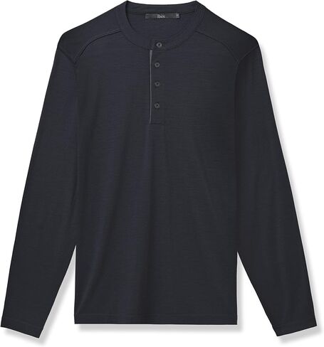 IBEX Nomad Merino Wool Long Sleeve Men's Henley | Lightweight Hiking & Travel T-Shirt | Soft, Breathable & Durable in Kuwait