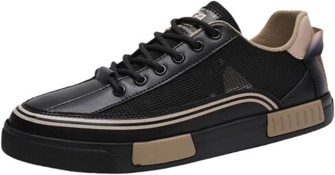 Men's Striped Color Block Skateboard Shoes Lace Up Breathable Outdoor Walking Wandering Street Jogging All Seasons in Saudi Arabia