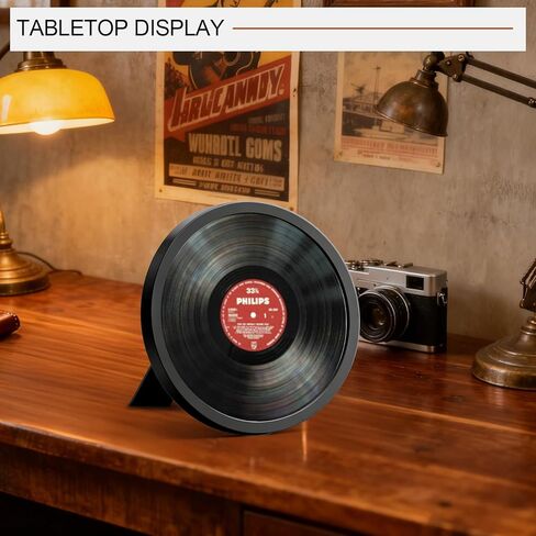 إطار عرض سجل الفينيل مقاس 12 بوصة، إطار خشبي MDF مقاس 13x13 مع واجهة أكريليك شفافة، سطح الطاولة والجدار، ديكور المنزل in Kuwait