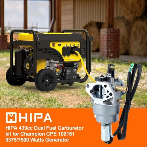 Hipa P28-4-H Carburetor for Dual Fuel Generator Cham-pion 420CC 100296 71530 439CC 100165 47.131000.28 9375/7500 Watt Parts in Saudi Arabia